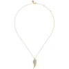 Discount Gabriel & Co. Angel Wing - 14K Yellow Gold Diamond Half Angel Wing Necklace