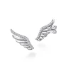 Clearance Gabriel & Co. Angel Wing - 925 Sterling Silver White Sapphire Angel Wing Stud Earrings