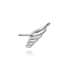 Clearance Gabriel & Co. Angel Wing - 925 Sterling Silver White Sapphire Angel Wing Stud Earrings