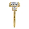 Online Gabriel & Co. Anita - 14K Yellow Gold Emerald Cut Halo Five Stone Diamond Engagement Ring