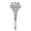 Online Gabriel & Co. Annadale - Unique 14K White Gold Vintage Inspired Oval Halo Diamond Engagement Ring