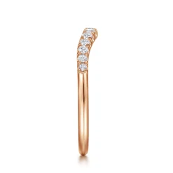 Best Gabriel & Co. Annecy - Curved-14K Rose Gold Diamond Anniversary Band - 0.25 ct