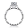 Sale Gabriel & Co. Anne - 14K White Gold Cushion Cut Solitaire Diamond Engagement Ring
