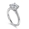 Best Gabriel & Co. Anne - 14K White Gold Cushion Cut Solitaire Diamond Engagement Ring