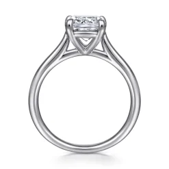 Best Gabriel & Co. Anne - 14K White Gold Cushion Cut Solitaire Diamond Engagement Ring