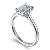 New Gabriel & Co. Anne - 14K White Gold Emerald Cut Solitaire Diamond Engagement Ring
