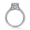 Sale Gabriel & Co. Anne - 14K White Gold Emerald Cut Solitaire Diamond Engagement Ring