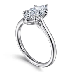 Discount Gabriel & Co. Anne - 14K White Gold Marquise Shape Solitaire Diamond Engagement Ring
