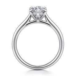 Discount Gabriel & Co. Anne - 14K White Gold Marquise Shape Solitaire Diamond Engagement Ring