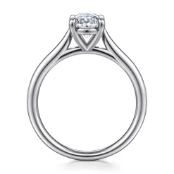 Sale Gabriel & Co. Anne - 14K White Gold Oval Solitaire Diamond Engagement Ring