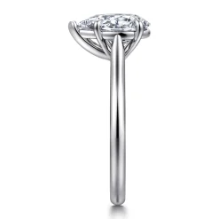 Gabriel & Co. Anne - 14K White Gold Pear Shape Solitaire Diamond Engagement Ring