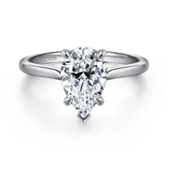 Online Gabriel & Co. Anne - 14K White Gold Pear Shape Solitaire Diamond Engagement Ring