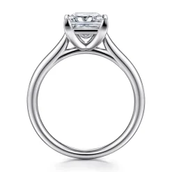 Gabriel & Co. Anne - 14K White Gold Princess Cut Solitaire Diamond Engagement Ring