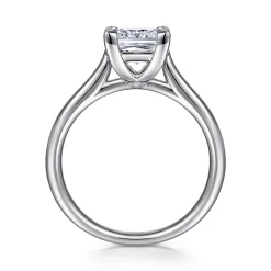 Outlet Gabriel & Co. Anne - 14K White Gold Princess Cut Solitaire Diamond Engagement Ring