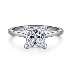 Outlet Gabriel & Co. Anne - 14K White Gold Princess Cut Solitaire Diamond Engagement Ring