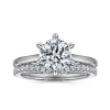Gabriel & Co. Anne - 14K White Gold 6 Prong Round Solitaire Diamond Engagement Ring