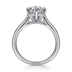Gabriel & Co. Anne - 14K White Gold 6 Prong Round Solitaire Diamond Engagement Ring