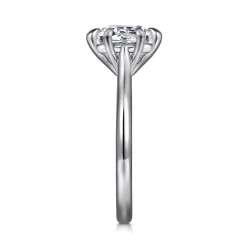 Gabriel & Co. Anne - 14K White Gold 6 Prong Round Solitaire Diamond Engagement Ring
