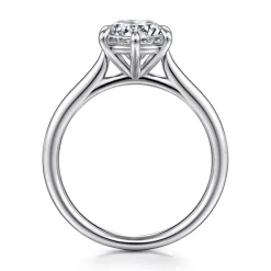 Outlet Gabriel & Co. Anne - 14K White Gold Round Solitaire Diamond Engagement Ring