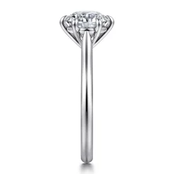 Outlet Gabriel & Co. Anne - 14K White Gold Round Solitaire Diamond Engagement Ring