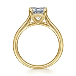 Sale Gabriel & Co. Anne - 14K Yellow Gold Emerald Cut Solitaire Diamond Engagement Ring
