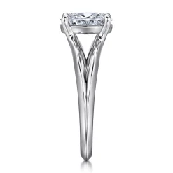 Gabriel & Co. Annie - 14K White Gold Split Shank Oval Diamond Engagement Ring
