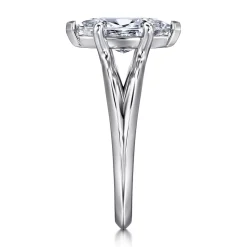 Best Gabriel & Co. Annie - 14K White Gold Split Shank Marquise Shape Diamond Engagement Ring