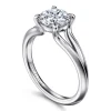 Hot Gabriel & Co. Annie - 14K White Gold Split Shank Round Diamond Engagement Ring