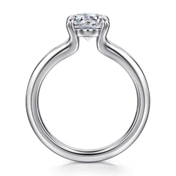 Hot Gabriel & Co. Annie - 14K White Gold Split Shank Round Diamond Engagement Ring