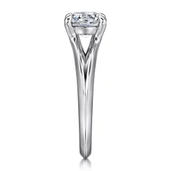 Hot Gabriel & Co. Annie - 14K White Gold Split Shank Round Diamond Engagement Ring