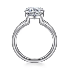 Outlet Gabriel & Co. Annie - 14K White Gold Split Shank Round Diamond Engagement Ring