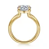 New Gabriel & Co. Annie - 14K Yellow Gold Split Shank Round Diamond Engagement Ring