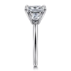Clearance Gabriel & Co. Antonia - 14K White Gold Princess Cut Three Stone Diamond Engagement Ring