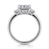 Hot Gabriel & Co. Antonia - 14K White Gold Princess Cut Three Stone Diamond Engagement Ring
