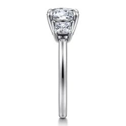 Gabriel & Co. Antonia - 14K White Gold Round Three Stone Diamond Engagement Ring