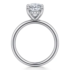Hot Gabriel & Co. Anuk - 14K White Gold Oval Diamond Engagement Ring