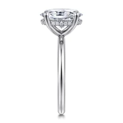 Hot Gabriel & Co. Anuk - 14K White Gold Oval Diamond Engagement Ring
