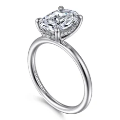 Hot Gabriel & Co. Anuk - 14K White Gold Oval Diamond Engagement Ring