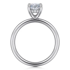 Discount Gabriel & Co. Anuk - 14K White Gold Oval Diamond Engagement Ring