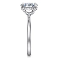 Discount Gabriel & Co. Anuk - 14K White Gold Oval Diamond Engagement Ring