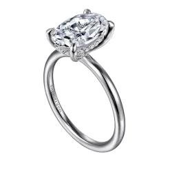 Online Gabriel & Co. Anuk - 14K White Gold Oval Diamond Engagement Ring