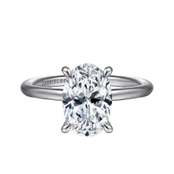 Online Gabriel & Co. Anuk - 14K White Gold Oval Diamond Engagement Ring