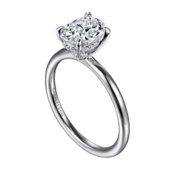 Discount Gabriel & Co. Anuk - 14K White Gold Oval Diamond Engagement Ring
