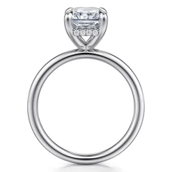 New Gabriel & Co. Anuk - 14K White Gold Radiant Diamond Engagement Ring