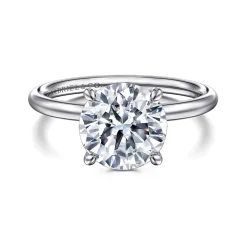 Outlet Gabriel & Co. Anuk - 14K White Gold Round Diamond Engagement Ring