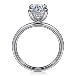 Hot Gabriel & Co. Anuk - 14K White Gold Round Diamond Engagement Ring