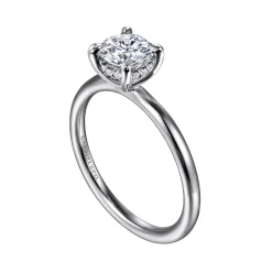 Gabriel & Co. Anuk - 14K White Gold Round Diamond Engagement Ring
