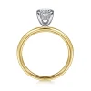 Clearance Gabriel & Co. Anuk - 14K White-Yellow Gold Oval Diamond Engagement Ring