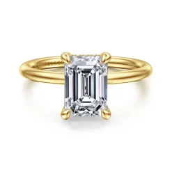 Clearance Gabriel & Co. Anuk - 14K Yellow Gold Emerald Cut Diamond Engagement Ring