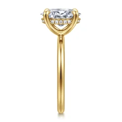 Discount Gabriel & Co. Anuk - 14K Yellow Gold Oval Solitaire Diamond Engagement Ring